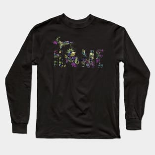 Watercolor Flowers & Black Leather Michigan Home | Cherie's Art (c)2020 Long Sleeve T-Shirt